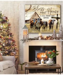 Bless Our Home Cow Wall Art Farmhouse Decor Bless Our Home Cow Wall Art Farmhouse Decor
