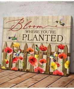 Bloom Where You Are Planted Hummingbird Wall Art Floral Decor Bloom Where You Are Planted Hummingbird Wall Art Floral Decor