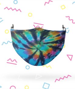 Blue Spiral Tie Dye Stretch-To-Fit 3D Mask Blue Spiral Tie Dye Stretch-To-Fit 3D Mask