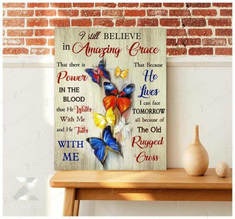 Butterfly Amazing Grace Wall Art Floral Decor