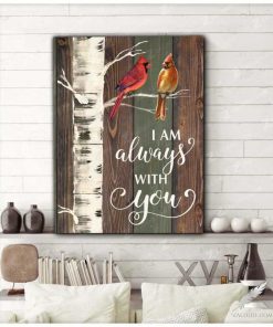 Cardinal Canvas I Am Always With You Wall Art Decor Cardinal Canvas I Am Always With You Wall Art Decor
