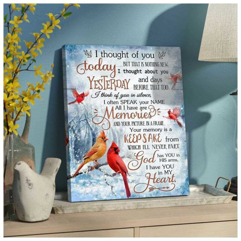 Cardinal I Thought Of You Wall Art Decor