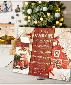 Cardinal In This Family We Work Hard Wall Art Decor Cardinal In This Family We Work Hard Wall Art Decor