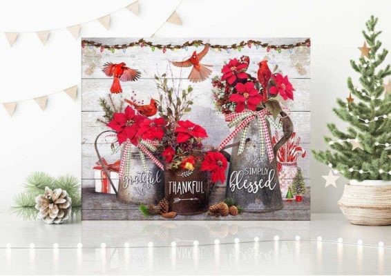 Cardinal Simply Blessed Wall Art (Canvas & Poster)