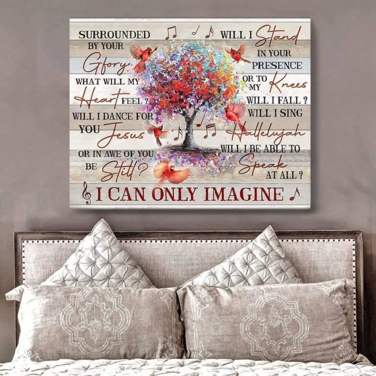 Cardinal Surrounded By Your Glory Wall Art Canvas  Decor
