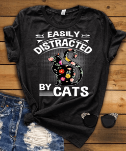 Easily Distracted By Cats Shirt