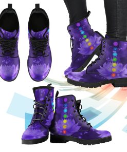 Chakra Lotus Leather Boots