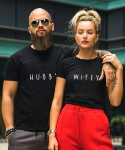 Hubby & Wifey Black Shirts