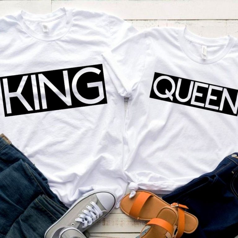 King & Queen White Shirts