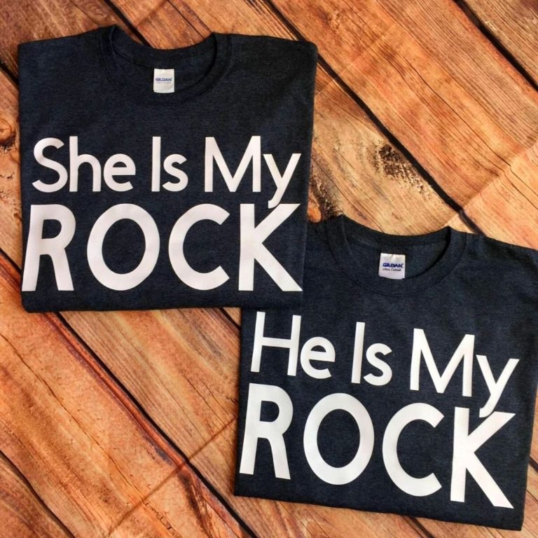 She Is My Rock He Is My Rock Shirts