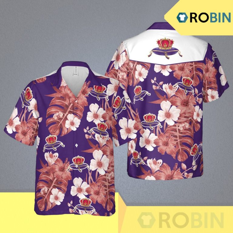 Crown Royal Hawaii Floral Button Up Shirt