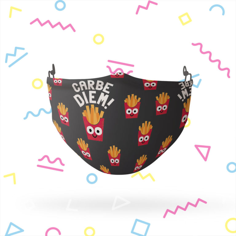 David Olenick Superseize the Day Face Mask