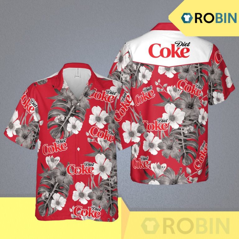 Diet Coke Hawaii Floral Aloha Shirt