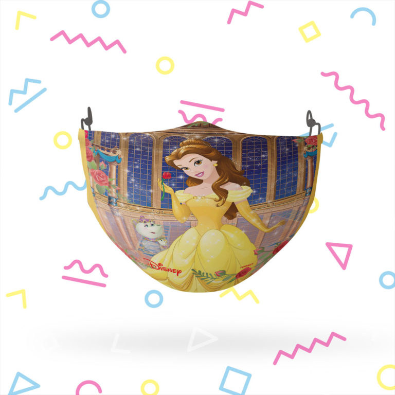 Disney Princess Belle and Friends Adjustable Face Mask