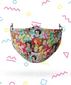 Disney Princess Colorful Collage Face Mask