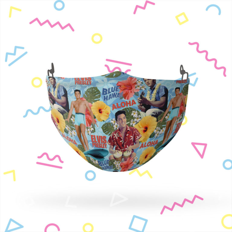 Elvis Presley Blue Hawaii Face Mask