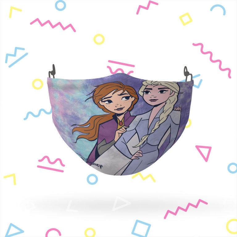 Frozen Elsa and Anna Tie Dye Face Mask