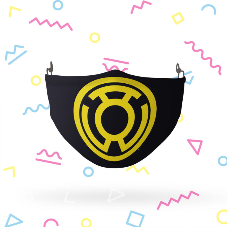 Green Lantern Yellow Emblem Adjustable Face Mask