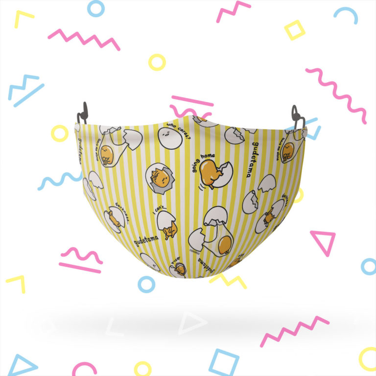 Gudetama Egg Stripe Pattern Face Mask