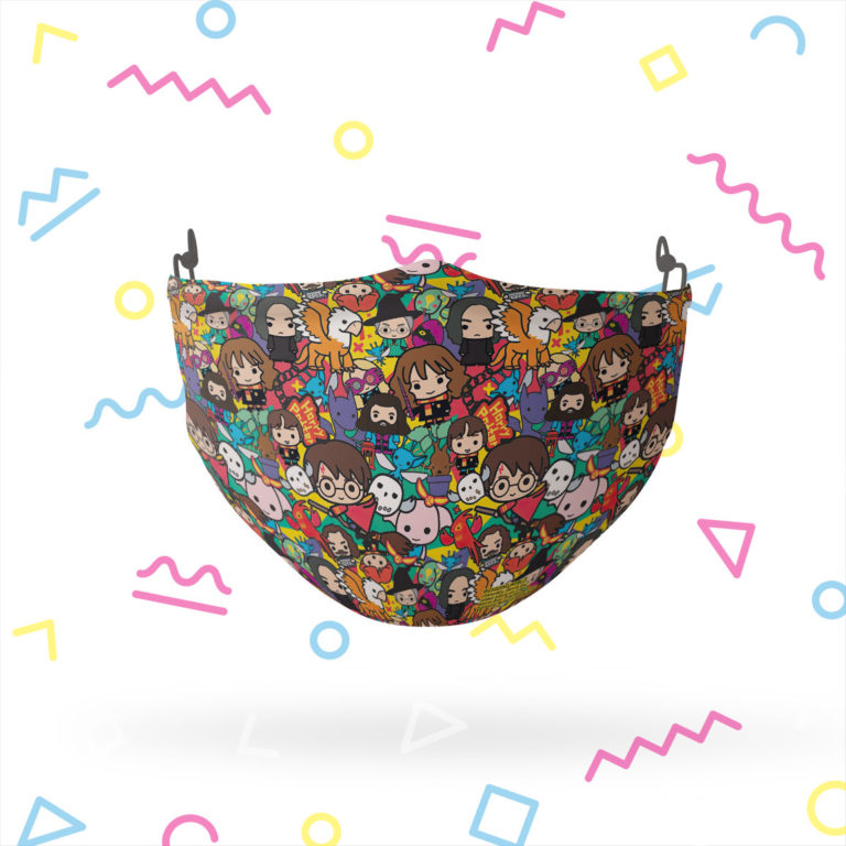 Harry Potter Hero Chibi Collage Adjustable Face Mask