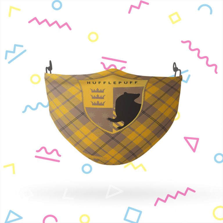 Harry Potter Hufflepuff Plaid Face Mask