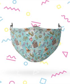 Harry Potter Water Color Icons Pattern Adjustable Face Mask