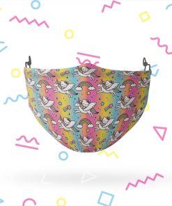 Hello Kitty Flying Unicorn Pattern Adjustable Face Mask