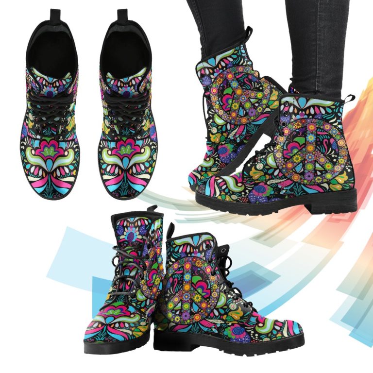 Hippie Peace Leather Boots