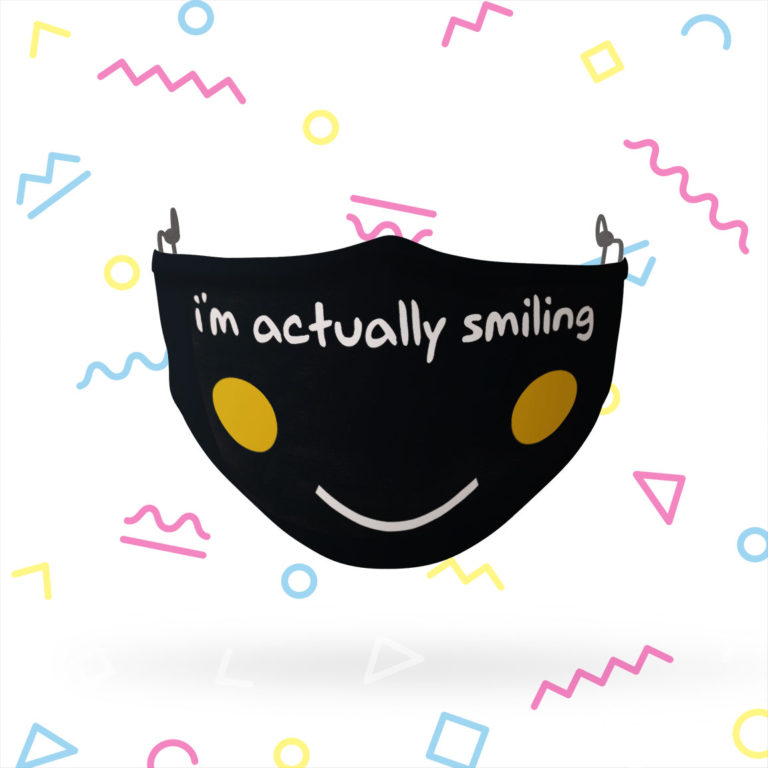 I?m actually smiling Adjustable Face Mask