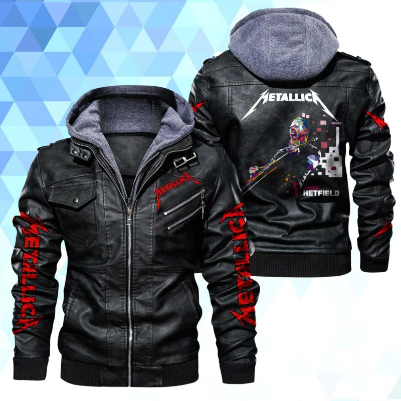 James Hetfield Metallica Leather Jacket RobinPlaceFabrics