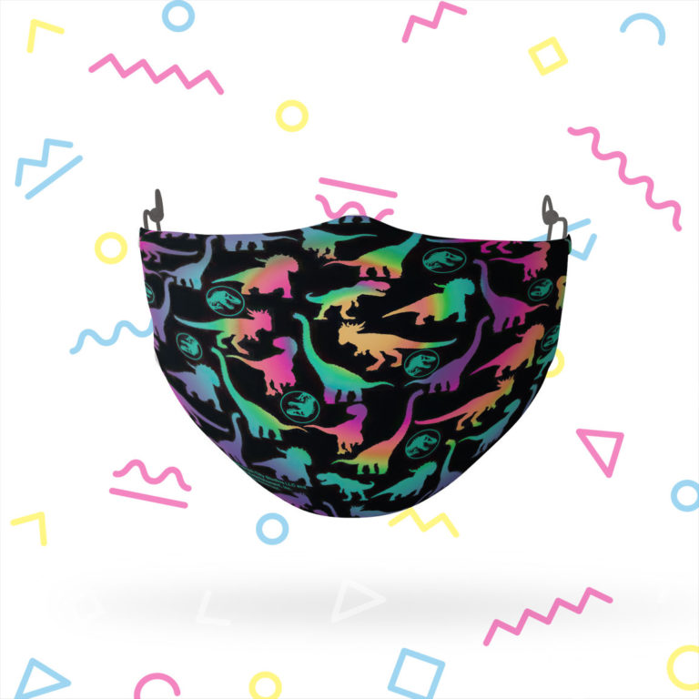 Jurassic Park Bright Dino Face Mask