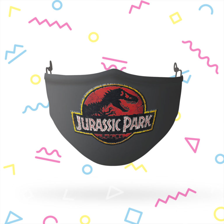 Jurassic Park Stone Logo Adjustable Face Mask