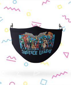 Justice League League Lineup Face Mask
