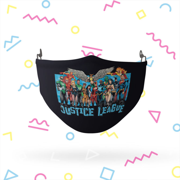 Justice League League Lineup Face Mask