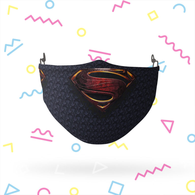 Justice League Movie Superman Logo Reusable Cloth Face Mask