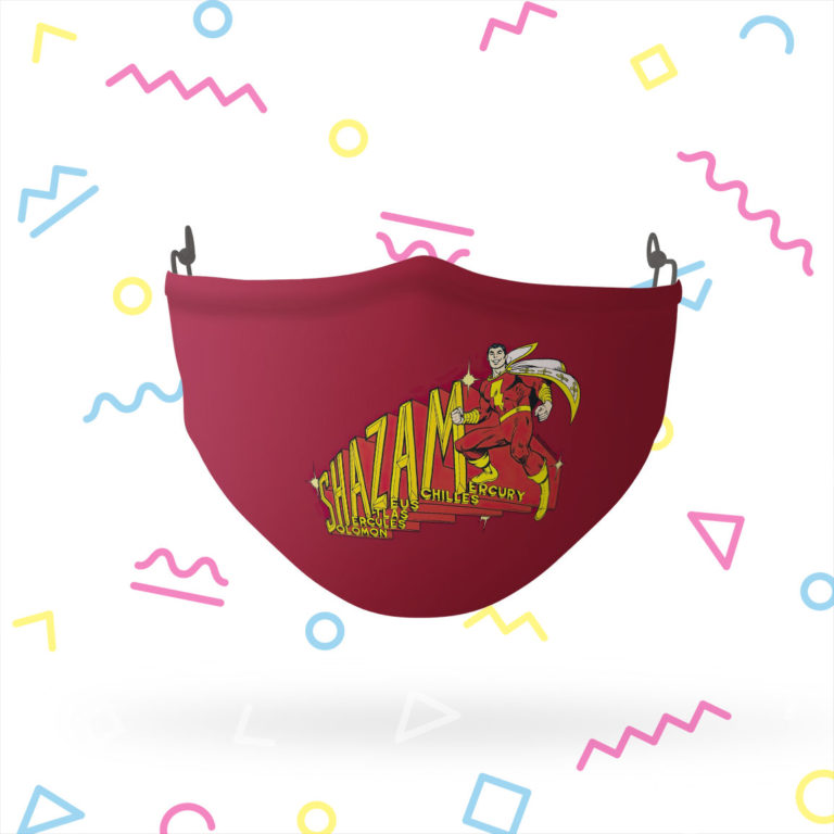 Justice League Shazam Acronym Face Mask