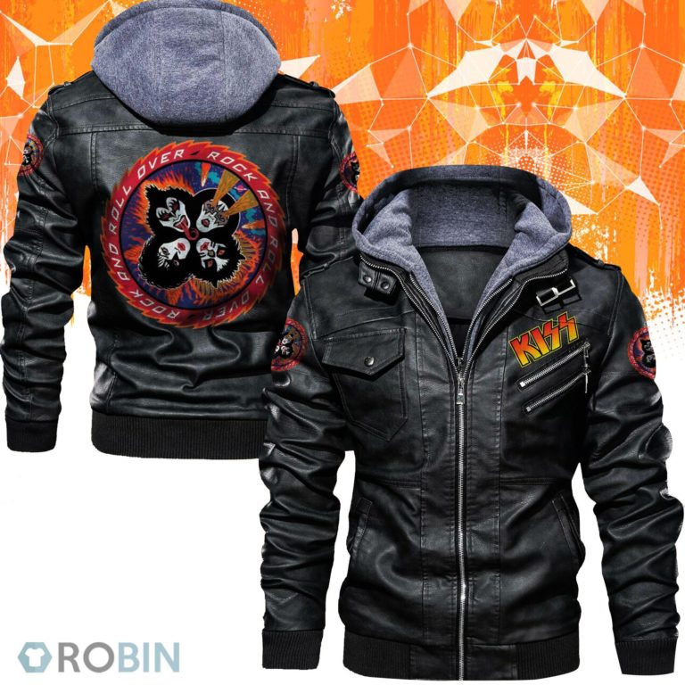 Kiss Rock And Roll Over Leather Jacket