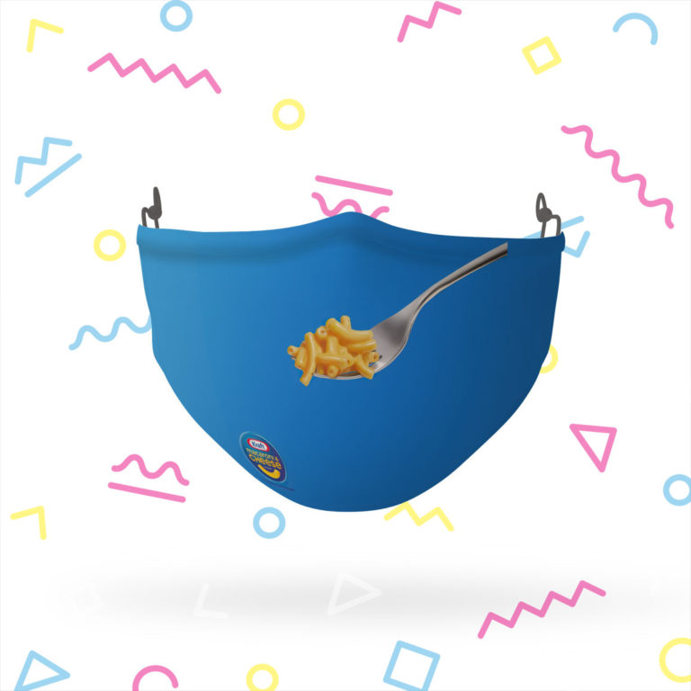Kraft Macaroni &amp Cheese Fork Reusable Cloth Face Mask