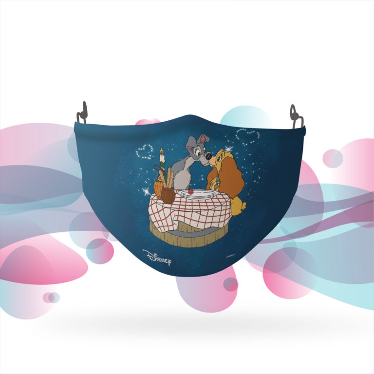Lady And The Tramp Starry Dinner Kiss Face Mask