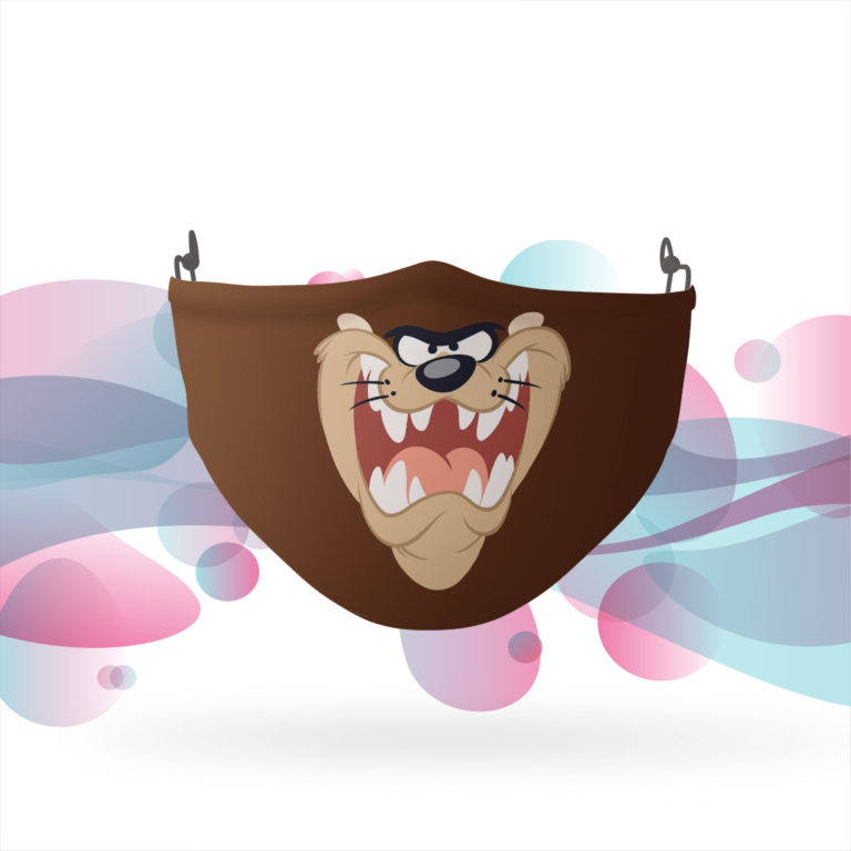 Looney Tunes Taz Face Reusable Cloth Face Mask