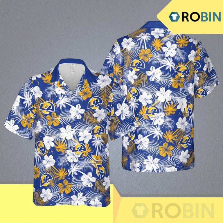 Los Angeles Rams Nfl Hawaii Floral Football Aloha Shirt