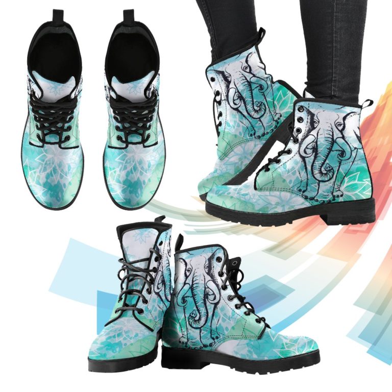 Lotus Elephant Leather Boots