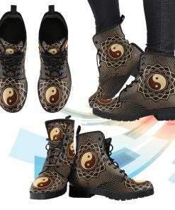 Mandala YinYang Leather Boots Mandala YinYang Leather Boots
