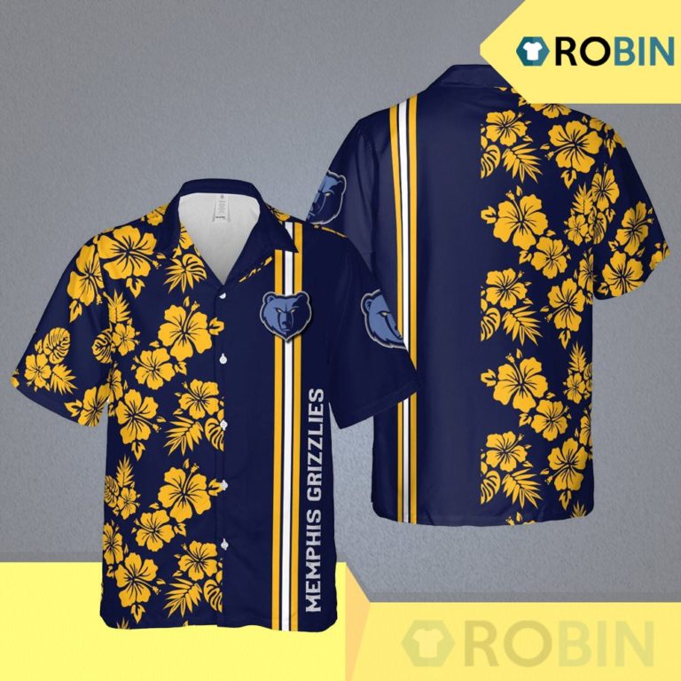 Memphis Grizzlies Nba Memphis Tennessee Hawaii Floral Basketball Aloha Shirt