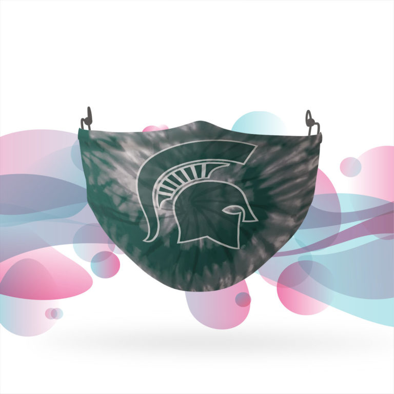 Michigan State University Spartans MSU Tie Dye Reusable Cloth Face Mask