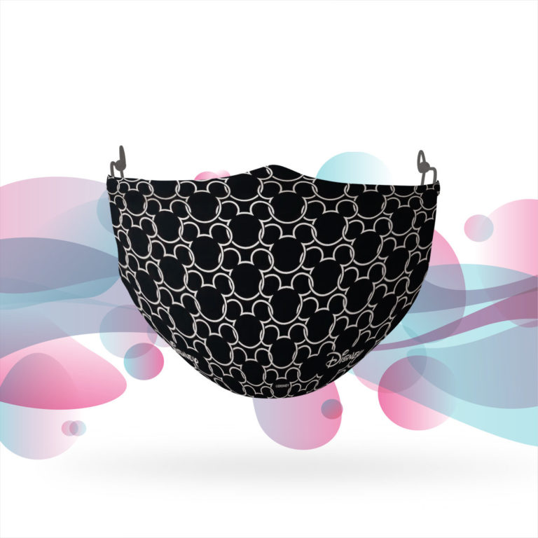 Mickey Mouse Fashion Rings Black Reusable Cloth Face Mask