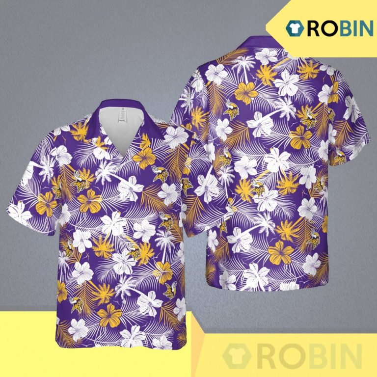 Minnesota Vikings Nfl Minneapolis Hawaii Floral Football Aloha Shirt