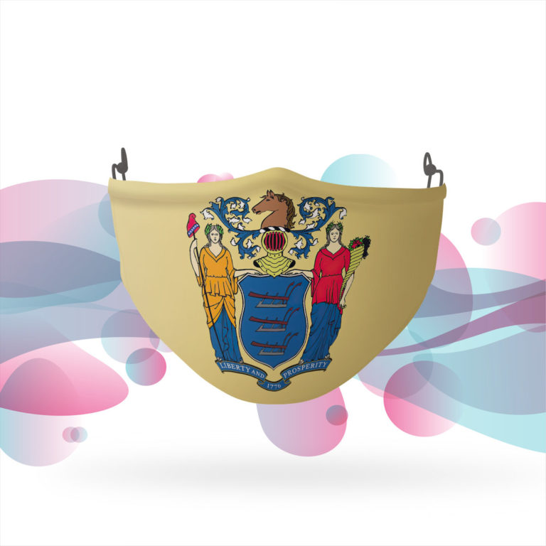 New Jersey Flag Reusable Cloth Face Mask