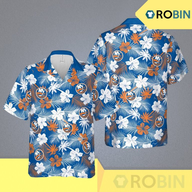 New York Islanders Hawaii Floral Ice Hockey Aloha Shirt