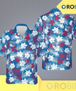 New York Rangers Nhl Hawaii Floral Ice Hockey Aloha Shirt New York Rangers Nhl Hawaii Floral Ice Hockey Aloha Shirt